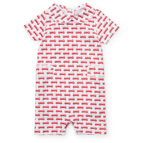 Lila & Hayes *FIRE TRUCK RED* Henry Pima Cotton Shortall