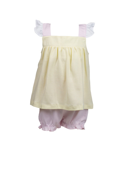Pre-Sale The Proper Peony *YELLOW STRIPES* Pima Bloomer Set