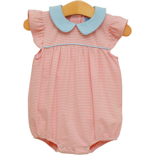 Trotter Street Kids *GENEVIEVE BUBBLE* Coral Stripe/Light Blue