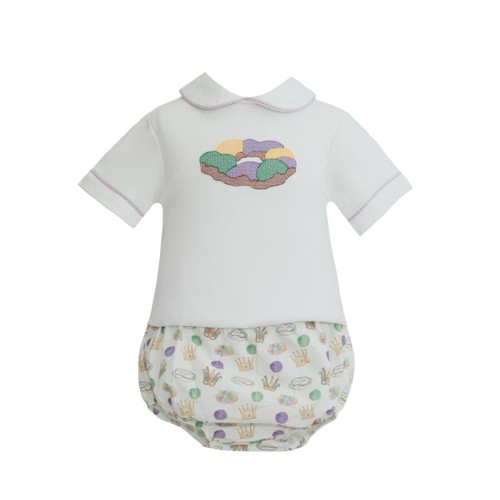 Krewe Kids *MARDI GRAS ICONS* Tanner King Cake Diaper Set