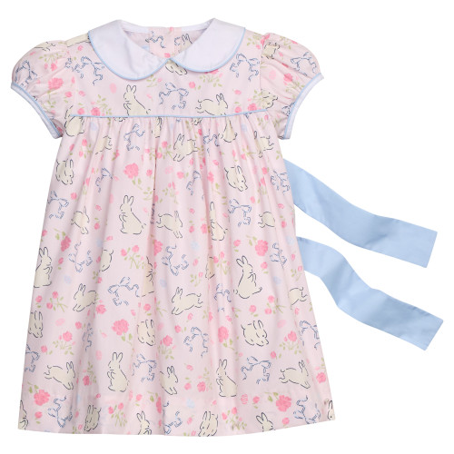 Little English *BUNNY BLOOMS* Short Sleeve Natalie Dress
