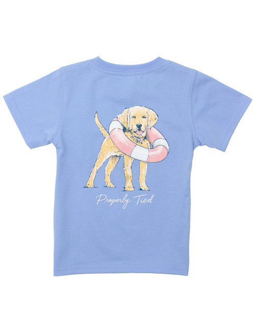 Properly Tied *LIFEGUARD PUP* Girls SS Tee--Light Blue