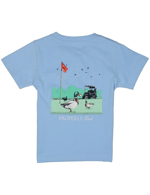 Properly Tied *FOWL PLAY* SS Tee--Light Blue