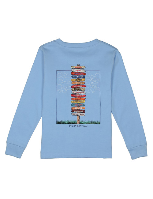 Properly Tied *SOUTHEASTERN SHOWDOWN* LS Tee--Light Blue