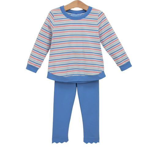 Trotter Street Kids *REAGAN PANT SET* Hamptons Stripe