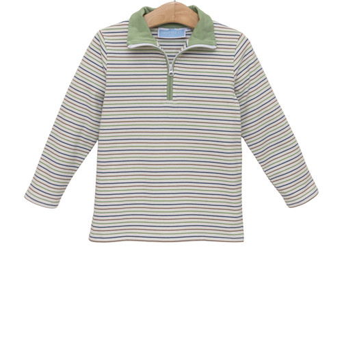 Trotter Street Kids *TUCKER PULLOVER* Pine Cove Stripe