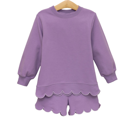 Trotter Street Kids *SOPHIA SCALLOPED SET* Lavender