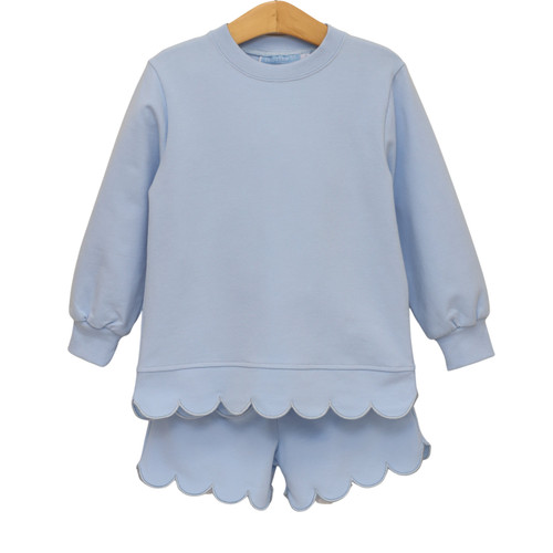 Trotter Street Kids *SOPHIA SCALLOPED SET* Light Blue