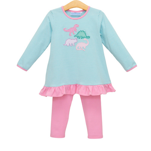 Trotter Street Kids *DINO* Ruffle Pant Set
