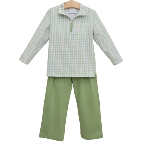 Jellybean *BASIN PLAID* Evan Pullover Pants Set