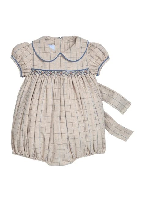 Little English *DURHAM WINDOWPANE* Smocked Natalie Bubble