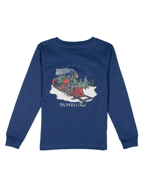 Properly Tied *PT EXPRESS* LS Tee--River Blue
