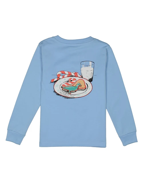 Properly Tied *MILK AND COOKIES* LS Tee--Light Blue