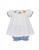 Petit Bebe *PUMPKIN* Blue Micro Check Bishop Bloomer Set