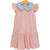 Trotter Street Kids *GENEVIEVE DRESS* Coral Stripe/Light Blue
