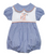 Southern Saturday *NAVY/ORANGE* Tiger W/ Flag Girl Bubble