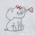 Southern Saturday *CRIMSON/GREY* Elephant W/ Flag Dress