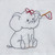 Southern Saturday *CRIMSON/GREY* Elephant W/ Flag Girl Bubble
