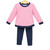 Trotter Street Kids *REAGAN PANT SET* Pink Stripe/Navy