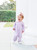 Trotter Street Kids *ABIGAIL ROMPER* Lavender/Light Pink Stripe