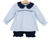 Trotter Street Kids *KATHERINE BLOOMER SET* Light Blue Stripe/Navy