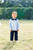 Trotter Street Kids *ARCHIE BLOOMER PANT SET* Light Blue Stripe/Navy