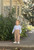 Trotter Street Kids *PRESTON ROMPER* Dusty Blue Stripe/Brown