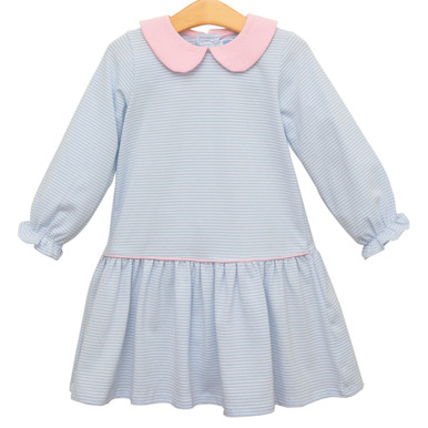 Trotter Street Kids Baby Girls Alice Bubble - Blue Stripes main image 0