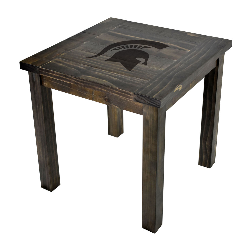 Michigan State Spartans Reclaimed Side Table | Imperial | 587-7016