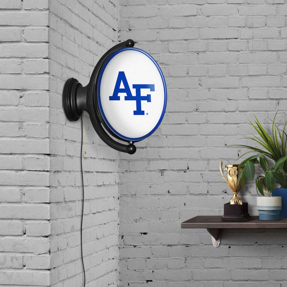 Air Force Academy Falcons Original Oval Rotating Lighted Wall Sign - White