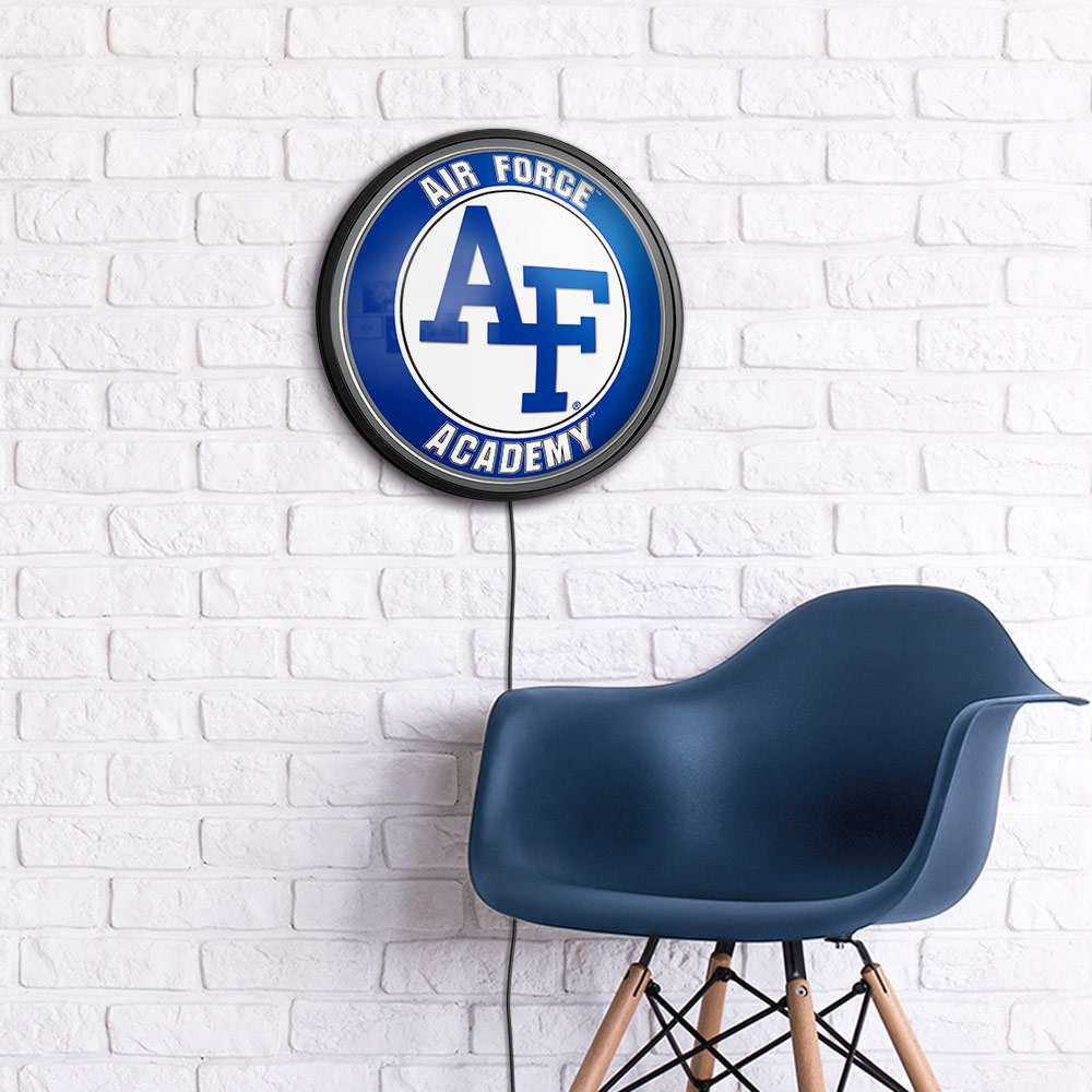 Air Force Academy Falcons Round Slimline Lighted Wall Sign