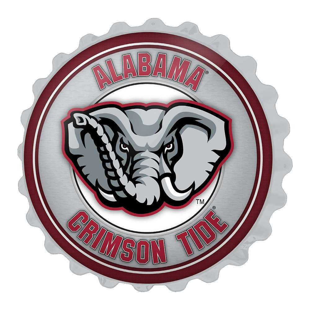 Alabama Crimson Tide Al Logo - Bottle Cap Wall Sign | The Fan-Brand | NCALCT-210-02