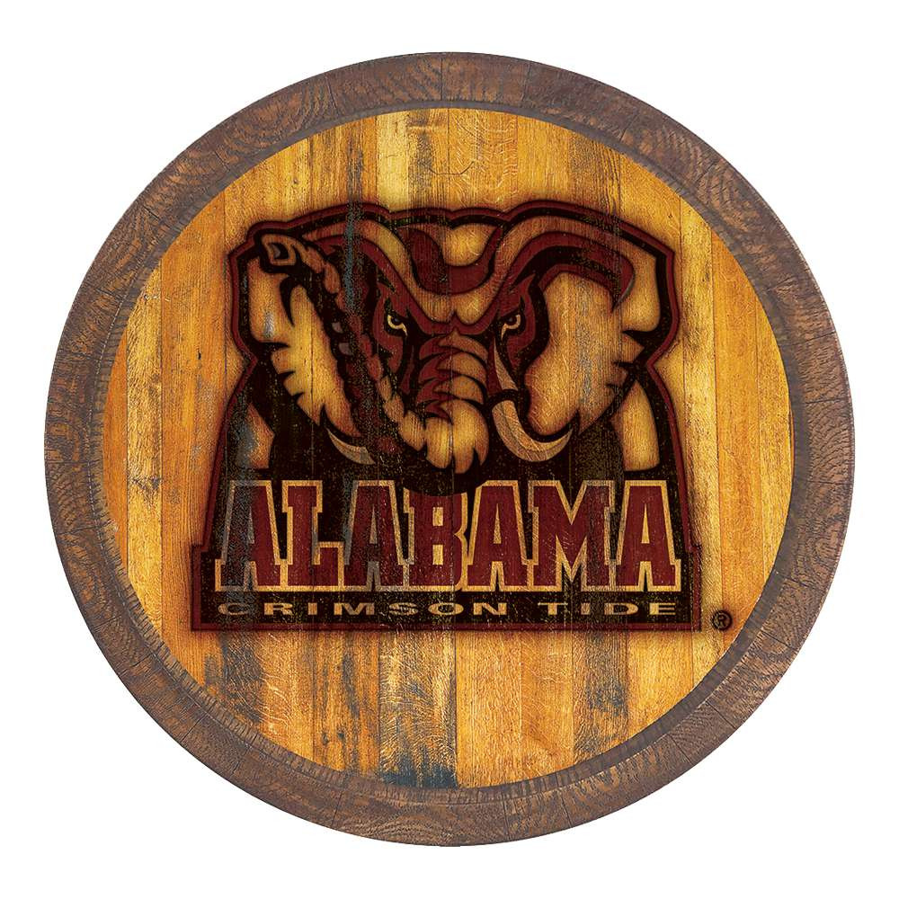 Alabama Crimson Tide Al Logo - Branded Faux Barrel Top Sign | The Fan-Brand | NCALCT-240-08