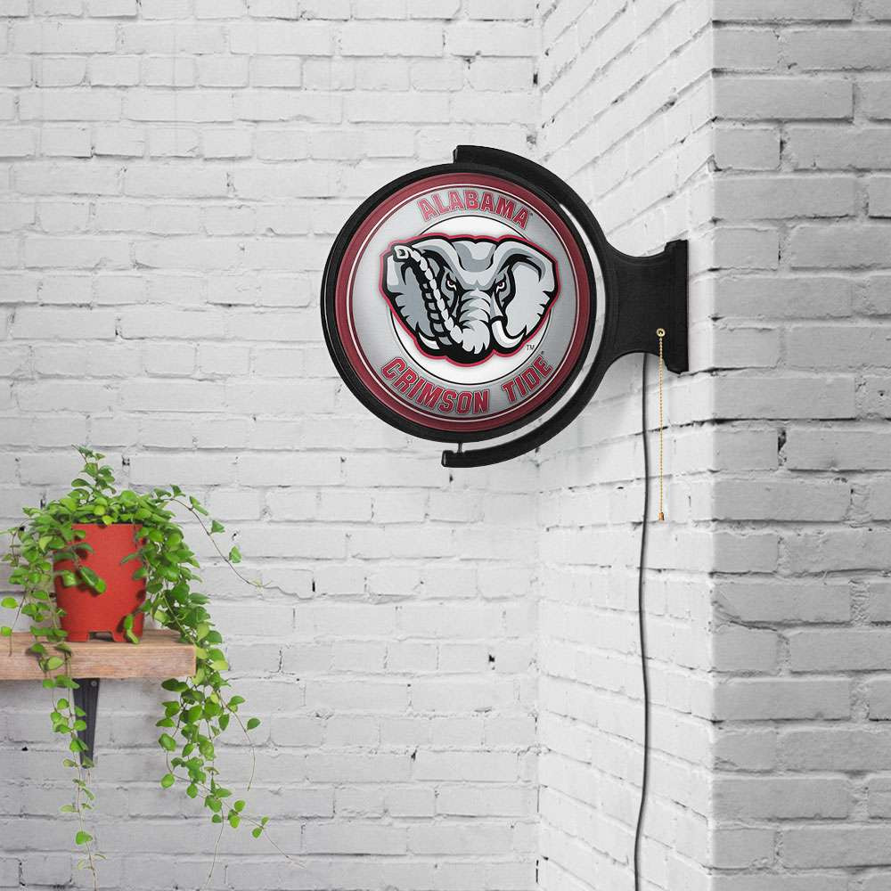 Alabama Crimson Tide Al Logo - Original Round Rotating Lighted Wall Sign