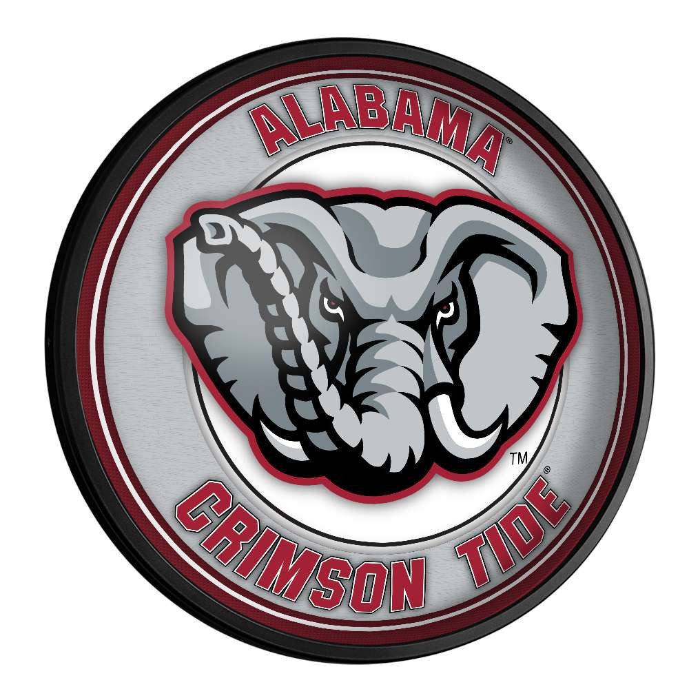 Alabama Crimson Tide Al Logo - Round Slimline Lighted Wall Sign | The Fan-Brand | NCALCT-130-02