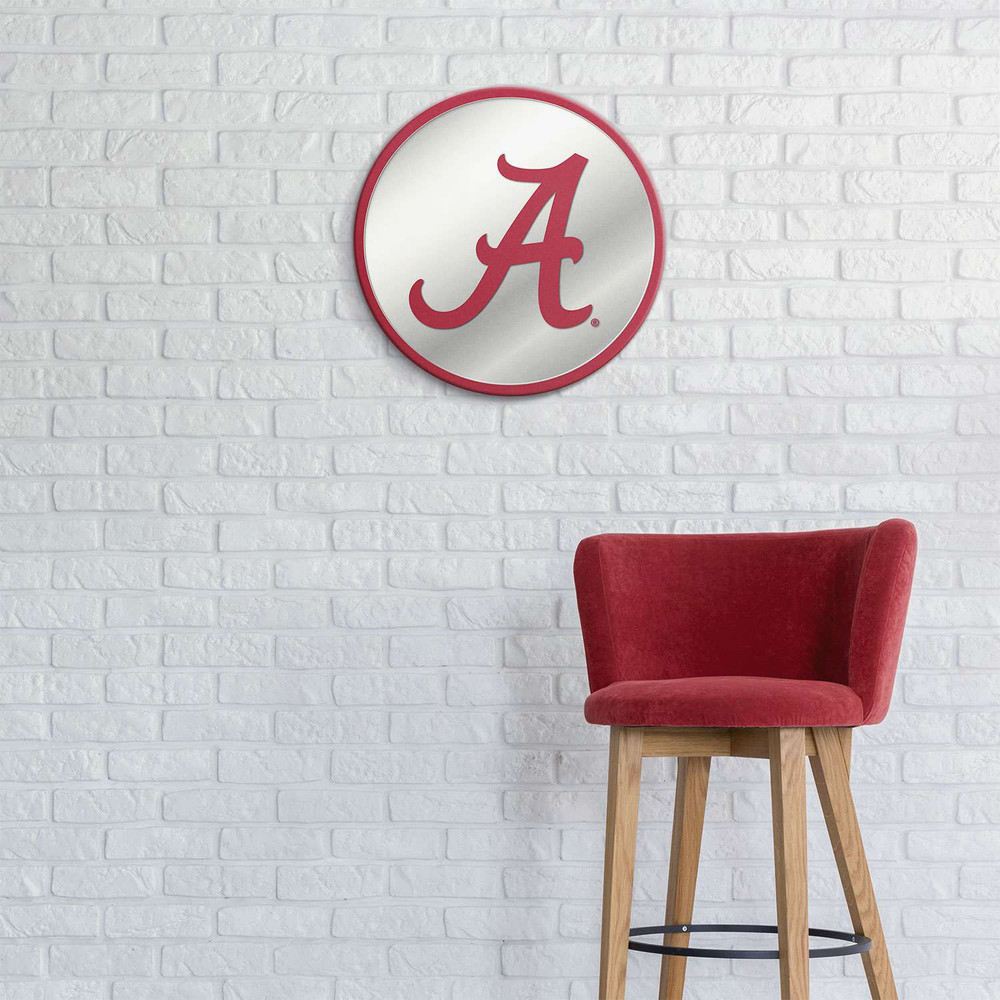 Alabama Crimson Tide Modern Disc Mirrored Wall Sign