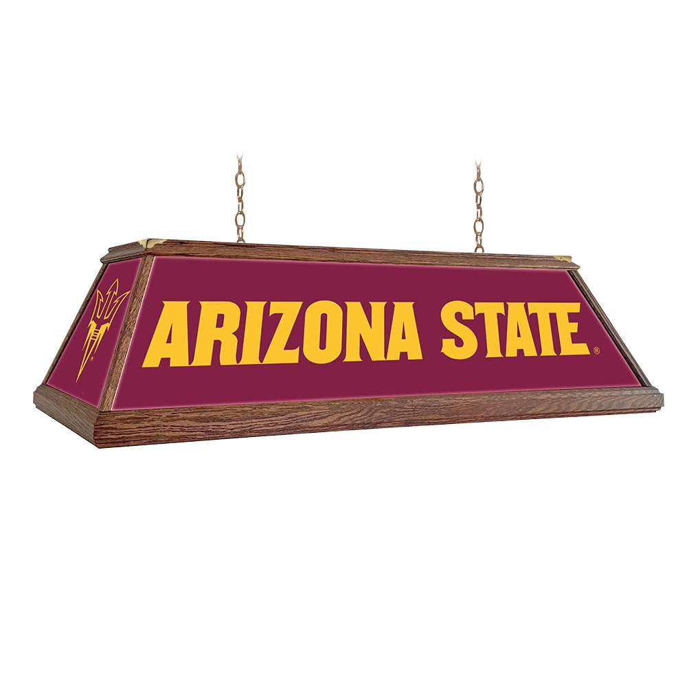 Arizona State Sun Devils Premium Wood Pool Table Light - Maroon | The Fan-Brand | NCAZST-330-01A