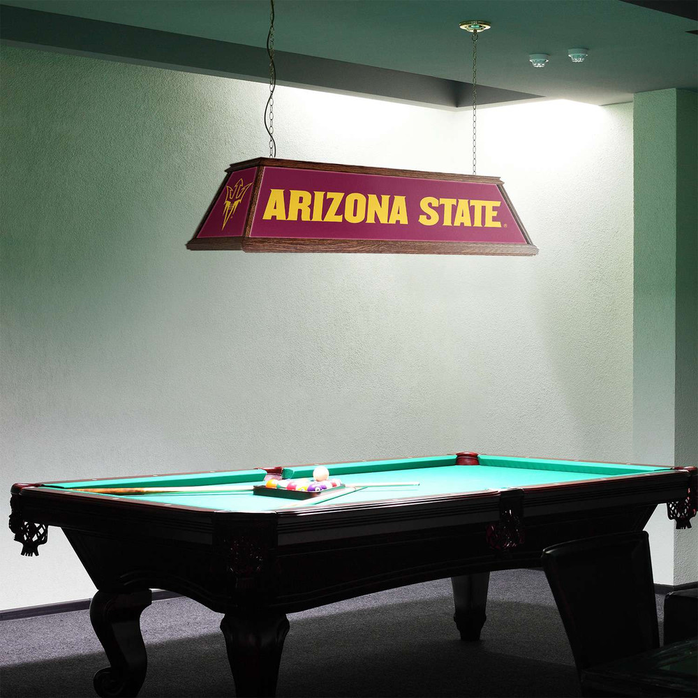 Arizona State Sun Devils Premium Wood Pool Table Light - Maroon