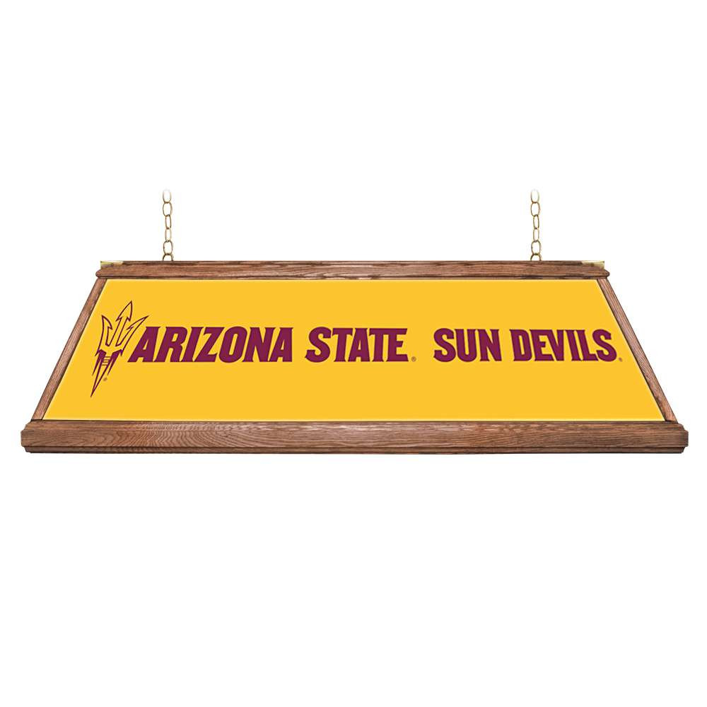 Arizona State Sun Devils Premium Wood Pool Table Light - Yellow - Sun Devils