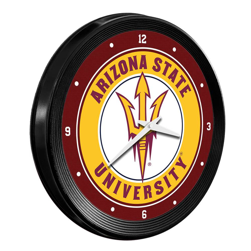 Arizona State Sun Devils Ribbed Frame Wall Clock