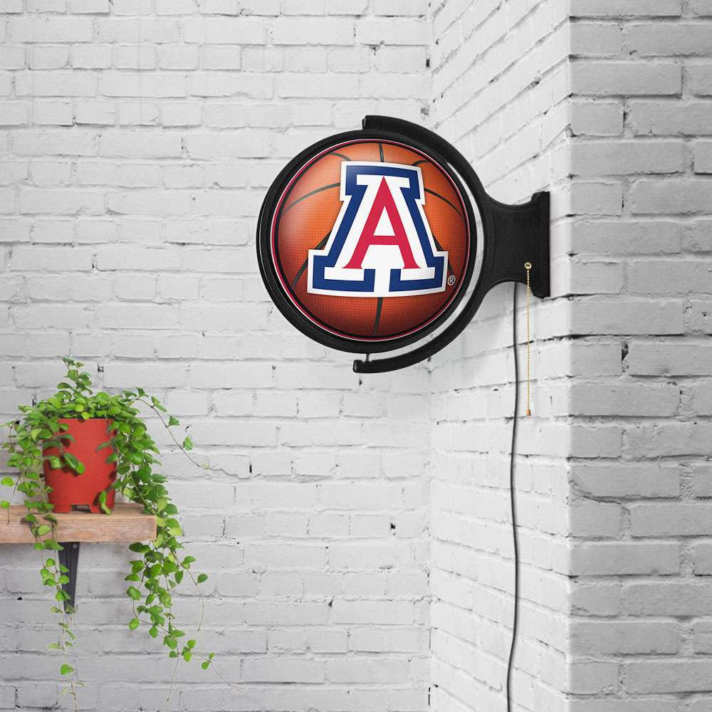 Arizona Wildcats Basketball - Original Round Rotating Lighted Wall Sign