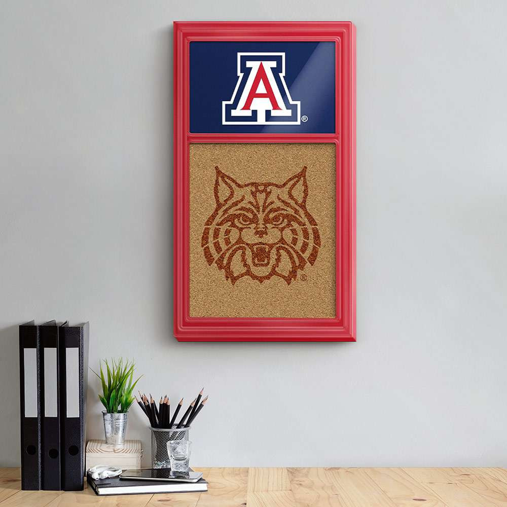 Arizona Wildcats Dual Logo - Cork Note Board