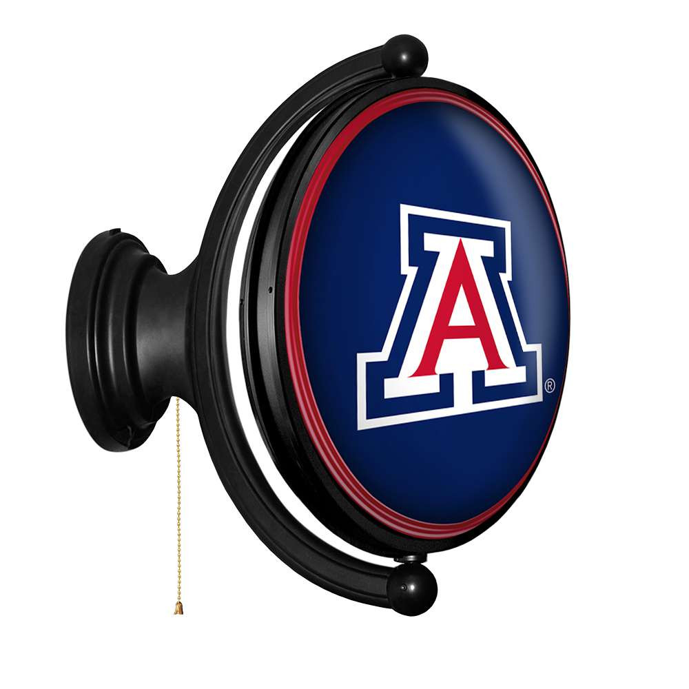 Arizona Wildcats Original Oval Rotating Lighted Wall Sign - Navy