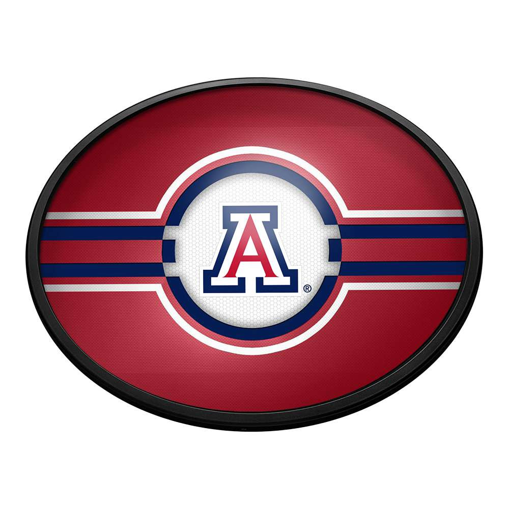 Arizona Wildcats Oval Slimline Lighted Wall Sign - Cardinal | The Fan-Brand | NCARIZ-140-01B