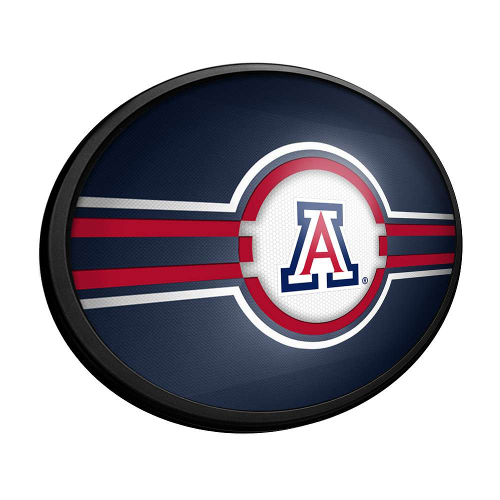 Arizona Wildcats Oval Slimline Lighted Wall Sign - Navy