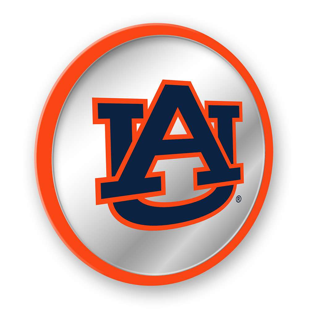 Auburn Tigers Modern Disc Mirrored Wall Sign - Orange