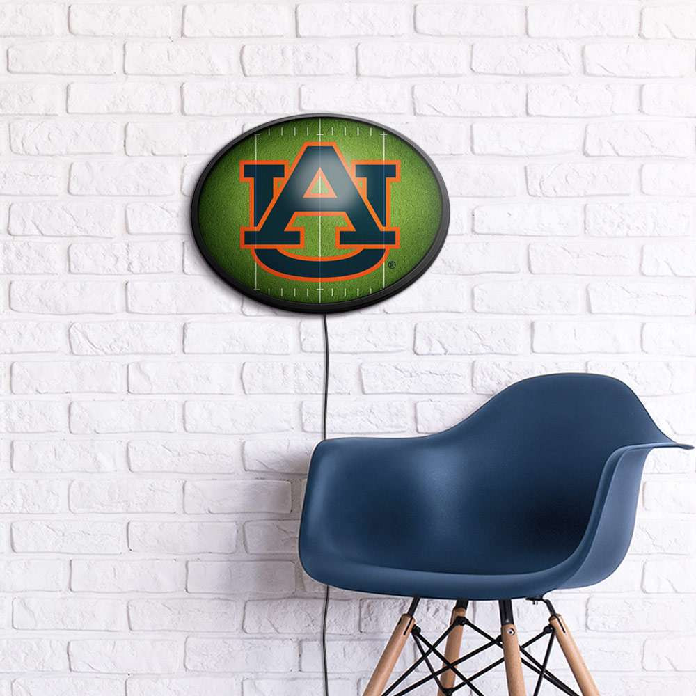 Auburn Tigers On the 50 - Oval Slimline Lighted Wall Sign