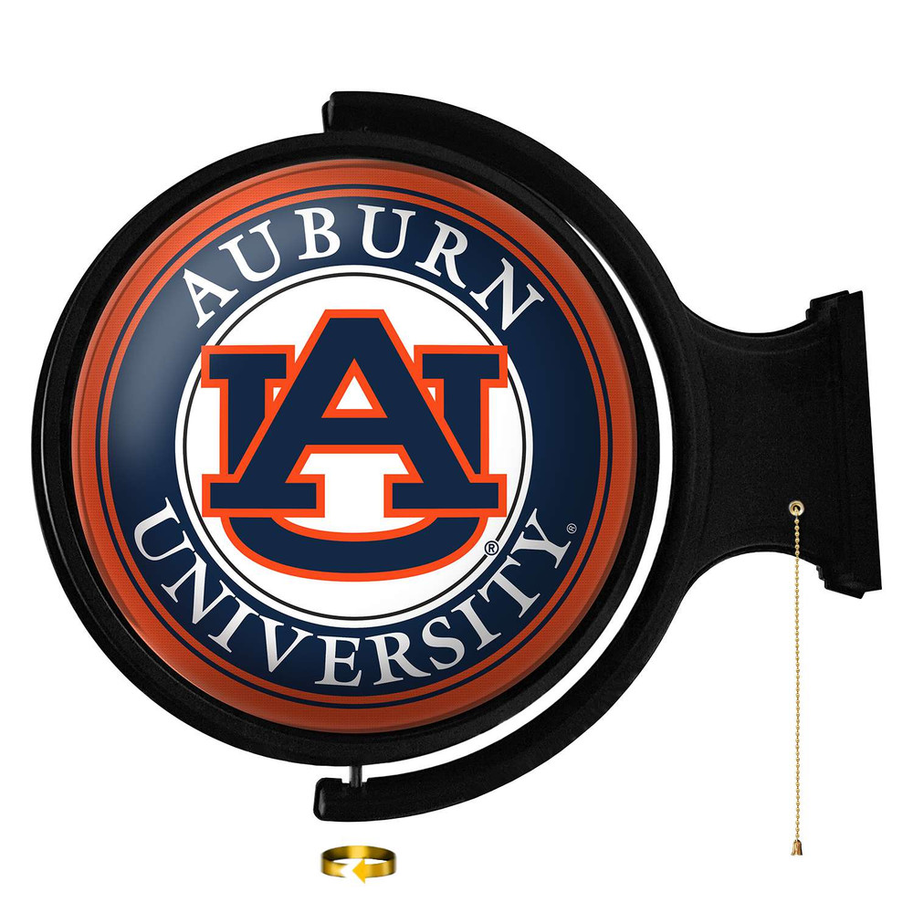 Auburn Tigers Original Round Rotating Lighted Wall Sign | The Fan-Brand | NCAUBT-115-01