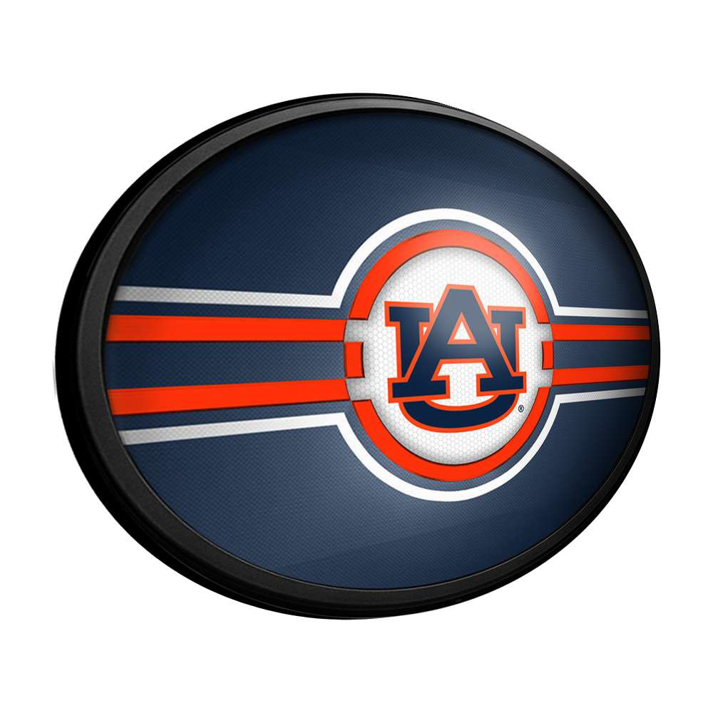 Auburn Tigers Oval Slimline Lighted Wall Sign - Blue