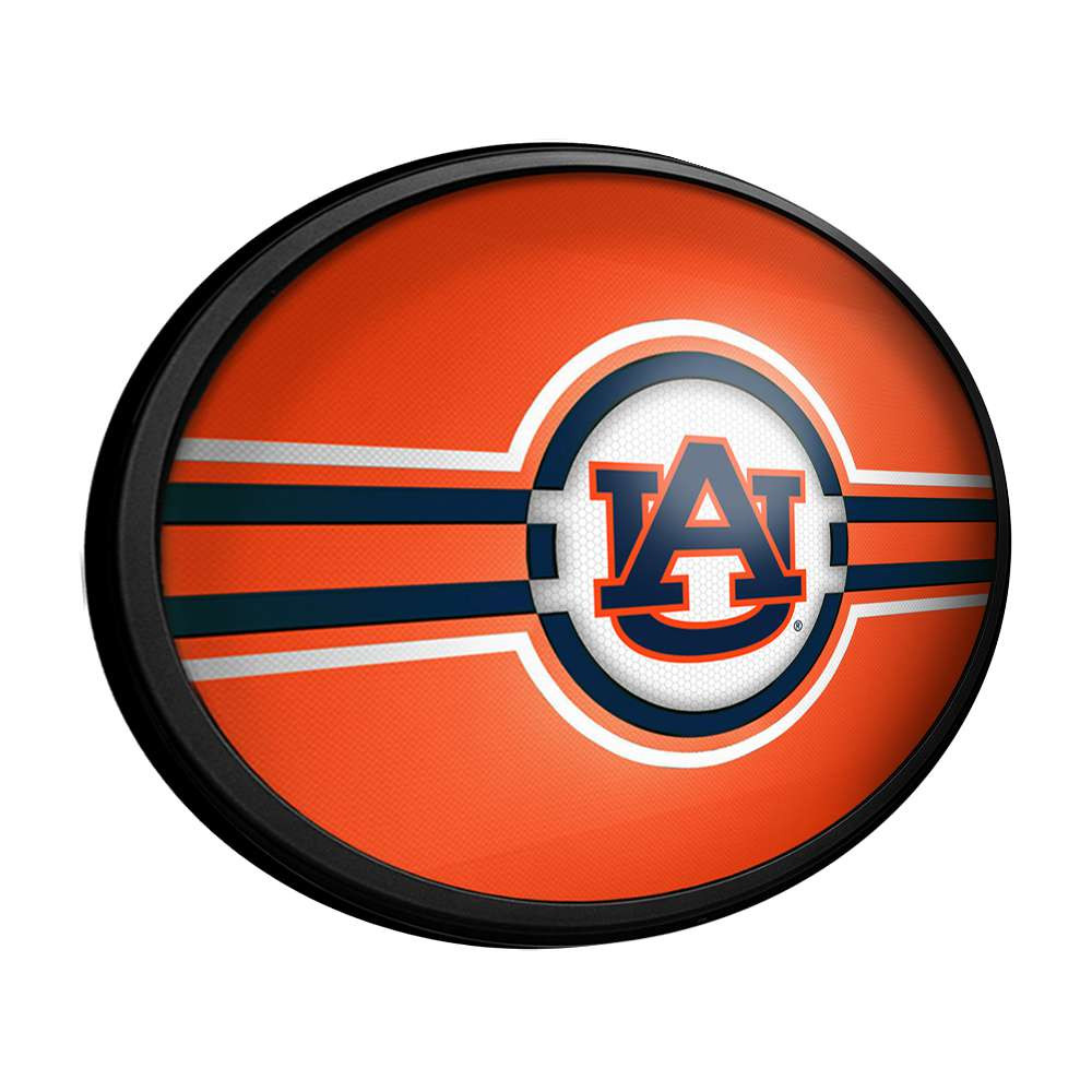 Auburn Tigers Oval Slimline Lighted Wall Sign - Orange